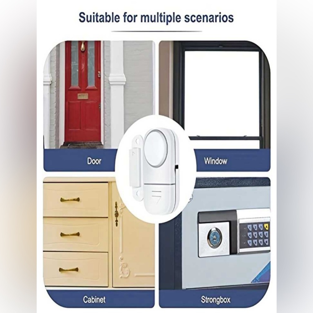2Pc Wireless Door Window Alarm - Loudspeaker Magnetic Sensor - Picture 4 of 10